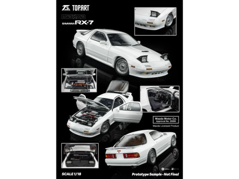 トップアートモデル】 1/18 マツダ RX7 FC3S 1989 ホワイト