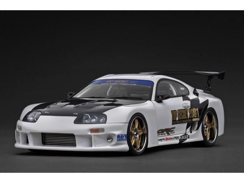 イグニッションモデル　1/18 トップシークレット　スープラ　GT300 激レア イグニッションモデル】 1/18 TOP SECRET GT300 スープラ (A80) White