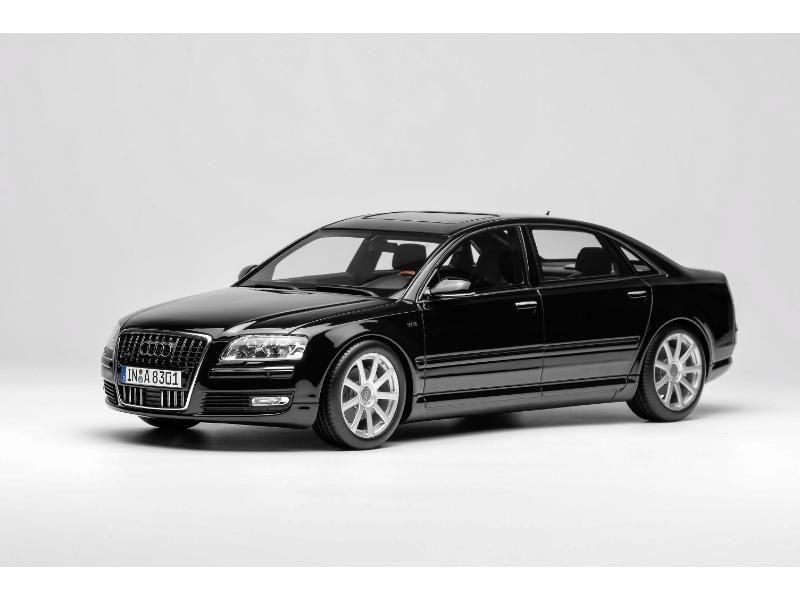 モーターヘリックス】 1/18 アウディA8 W12 2008 Brilliant Black ＊A