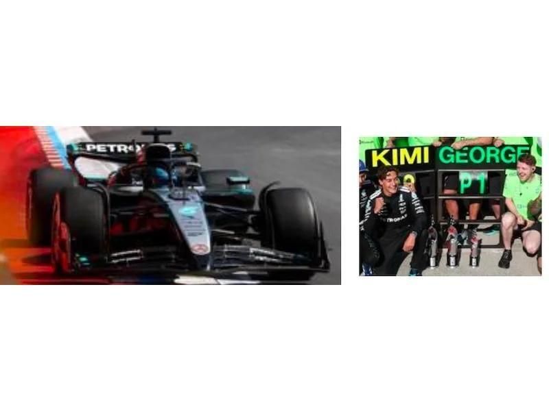 F1ミニカー1/18メルセデスAMG　ジョージラッセル モナコGP2022 スパーク】 1/18 メルセデス W16 No.63 メルセデス-AMG PETRONAS