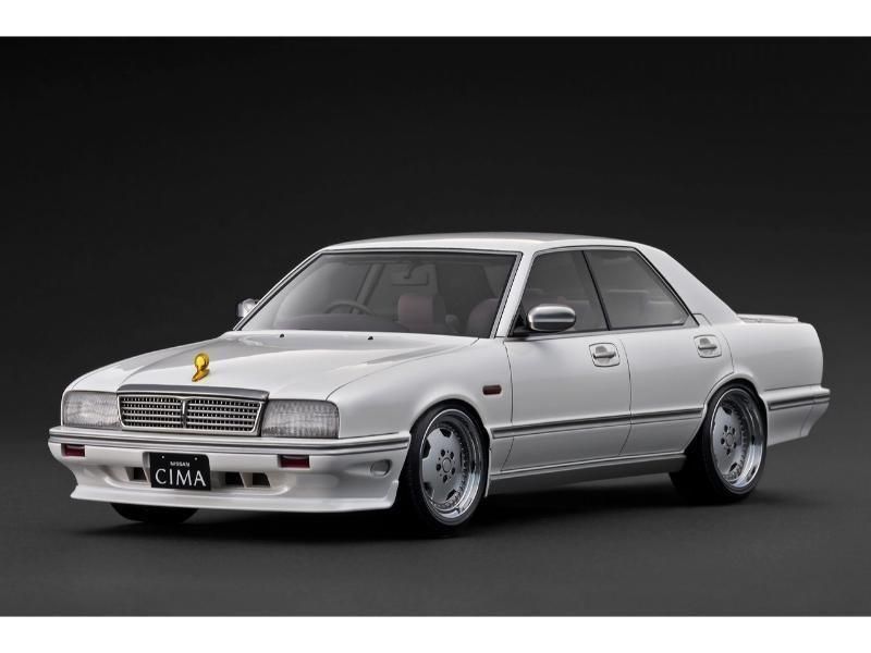 1/43 イグニッションモデル 日産 シーマ Y31 パールホワイト ミニカー] | [ミニカー] | [ぽんた商店昭和レトロ館]