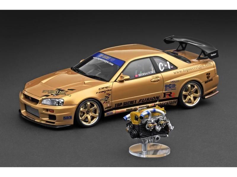 イグニッションモデル】 1/18 トップシークレット34GT-R (BNR34