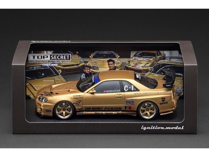 イグニッションモデル】 1/18 トップシークレット34GT-R (BNR34
