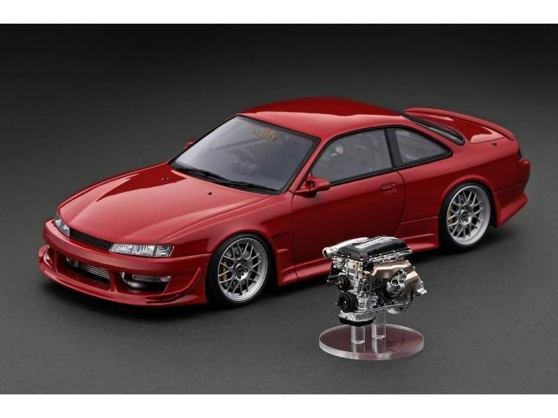 イグニッションモデル】 1/18 VERTEX S14 シルビア Red With Engine
