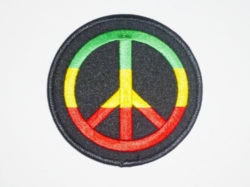 刺繍ワッペン販売 ラスタカラー ピースマーク Reggae Mart レゲエファッションとレゲエグッズの通販レゲエショップ レゲエ マート