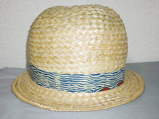 ドレッド・ヘア用帽子 アフリカ布リボンのストローハットJB- REGGAE