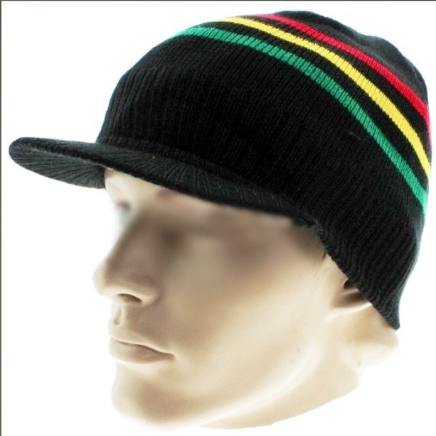 帽子 ツバ付きニットキャップ ラスタライン Reggae Mart レゲエファッション雑貨の通販ショップ レゲエマートのショッピングサイト