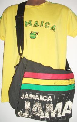 ジャマイカ レゲエ柄 綿素材カジュアル ショルダーバッグ メンズ ブラック Reggae Mart レゲエファッションとレゲエグッズの通販ショップ レゲエ マート