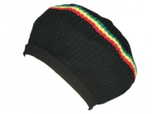 レゲエファッション ショッピング ドレッド用つば無し帽子 タム帽 黒 ラスタ 通販レゲエショップ レゲエマート Reggae Mart