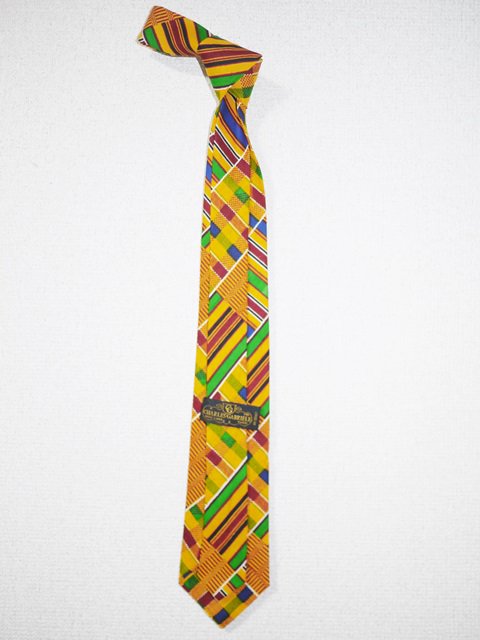 メンズファッション ネクタイ アフリカ布ケンテ柄A African Kente tie ☆レゲエグッズ通販 レゲエショップ☆レゲエマート☆REGGAE  MART☆