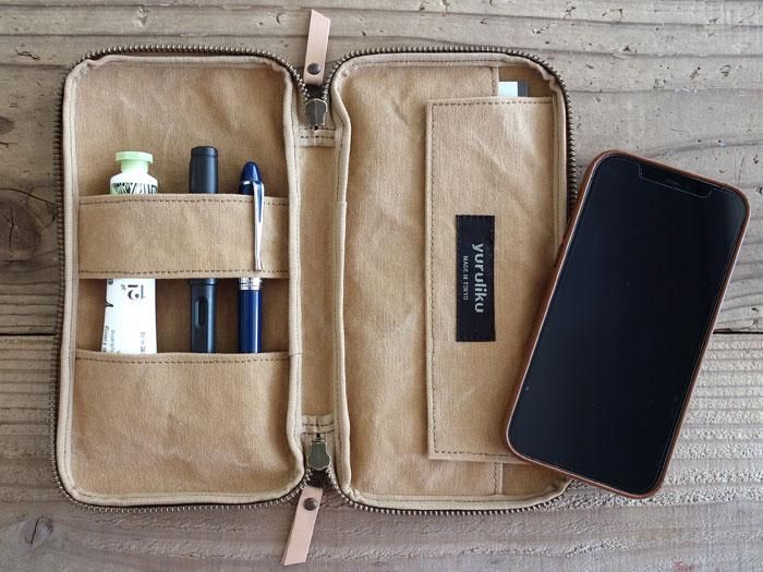 未使用 yuruliku (ユルリク) 収納ケース&ペンケース フラットにスマート収納。大人の手帳型ペンケース｜FLAT tool